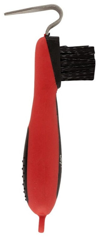 BR® »Pferde Hufkratzer Soft Grip mit Bürste Rot, hat einen weichen Griff der gut in der Hand liegt. Zusätzlich sorgt der rutschfeste Griff dafür dass der Kratzer nicht aus der Hand gleitet Artikelnummer 745100 erhältlich bei www.Hotti24.de