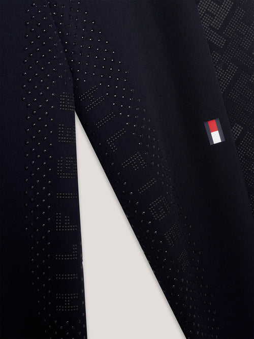 Tommy Hilfiger Equestrian »Damen Sommer Reitleggings Orlando FullGrip Blau, bietet maximale Dehnbarkeit und Komfort im und außerhalb des Sattels. Diese Leggings verfügen über eine reflektierende, mit Monogramm bedruckte Seitennaht Artikelnummer th13wfle680-004 erhältlich bei www.Hotti24.de