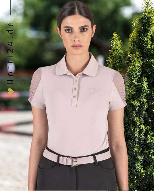 equiline damen poloshirt giqueg es123ph00880-584 rosa