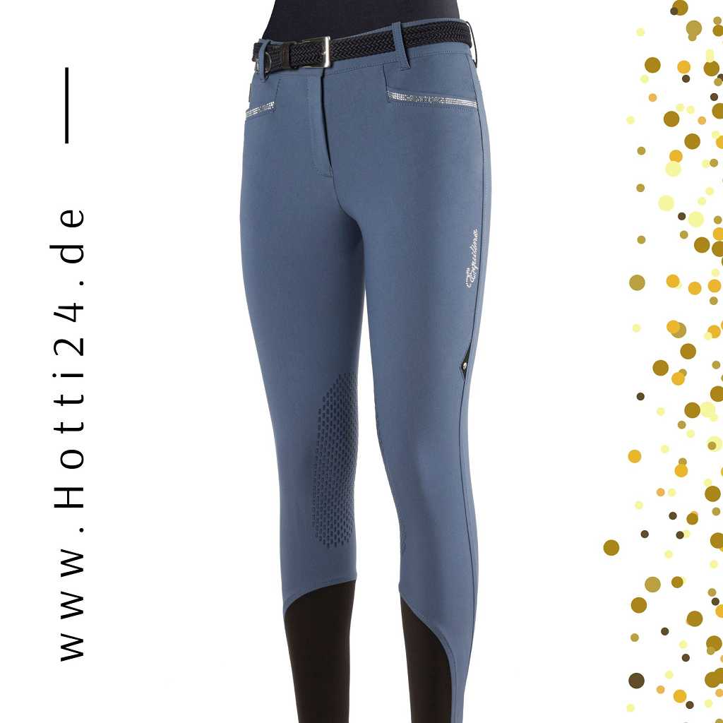 equiline-damen reithose cirek kniegrip blau es323pn09088 520