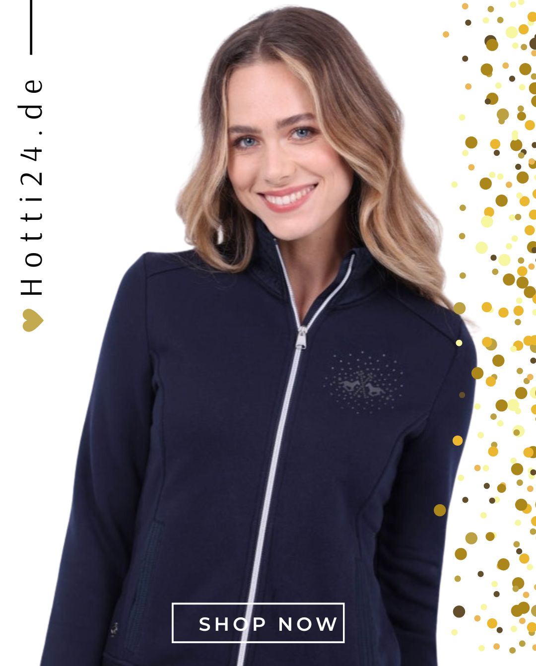 hv polo damen sweatjacke leah navy 0401093463-5001