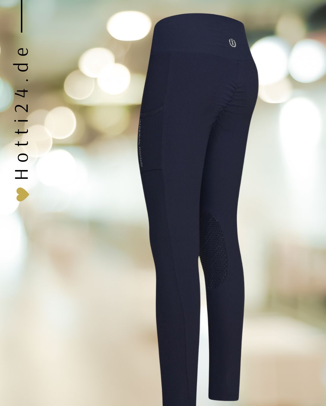 Imperial Riding »Sommer Damen Reitleggings Sofia KneeGrip Blau, bequeme Reitleggings aus Stretchmaterial. Die Reitleggings macht einen Knackigen Po > Booty Booster Artikelnummer KL42122001-5001 erhältlich bei www.Hotti24.de - Reithose von hinten