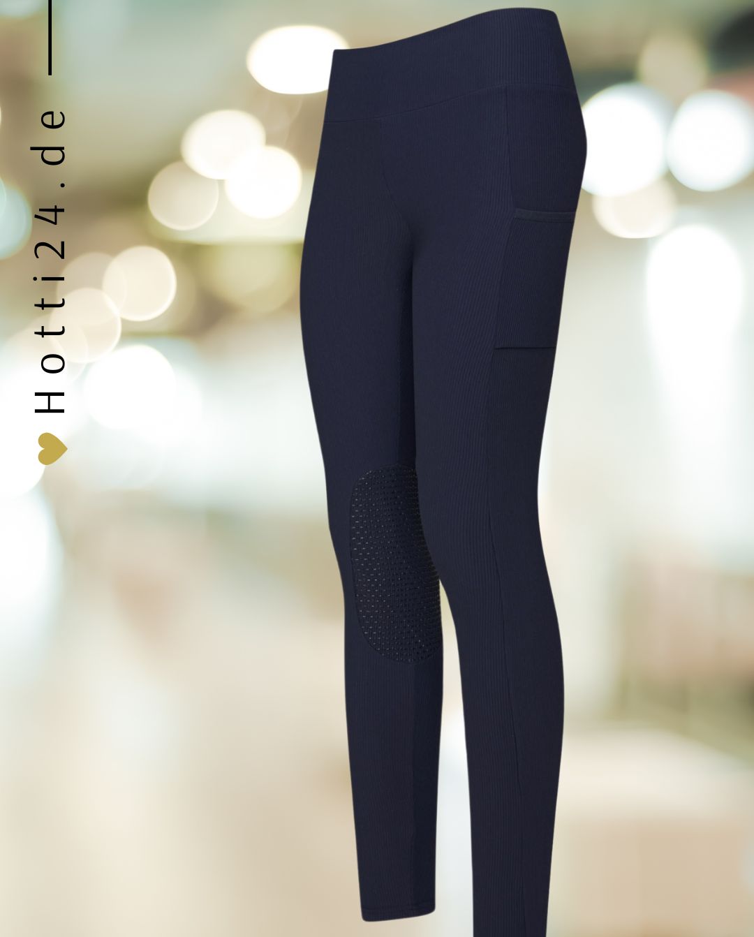 Imperial Riding »Sommer Damen Reitleggings Sofia KneeGrip Blau, bequeme Reitleggings aus Stretchmaterial. Die Reitleggings macht einen Knackigen Po > Booty Booster Artikelnummer KL42122001-5001 erhältlich bei www.Hotti24.de - Reithose von vorne