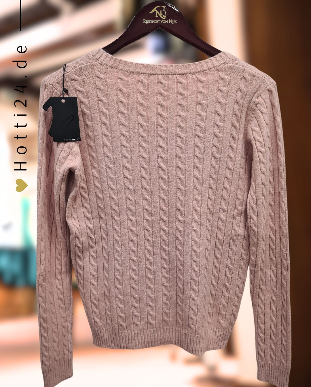 ISABELL WERTH »Pullover Zopfstrickmuster Kaschmir Mix Rosé