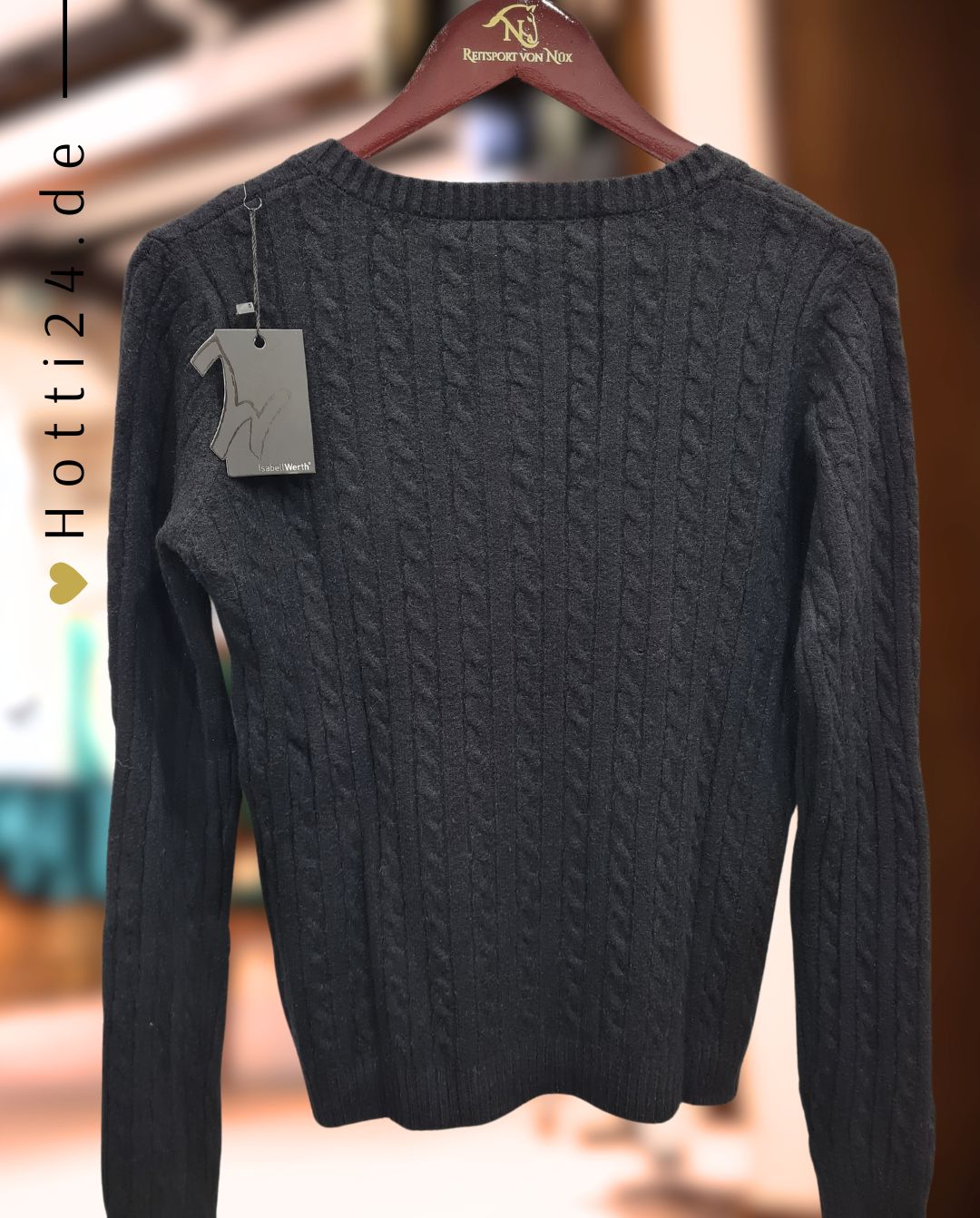 ISABELL WERTH »Pullover Zopfstrickmuster Kaschmir Mix Schwarz