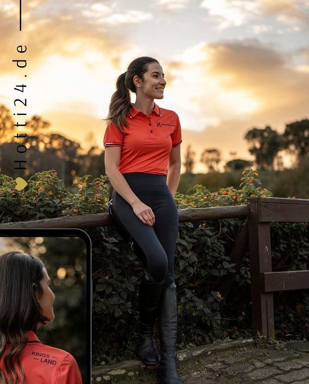 Kingsland »Damen Poloshirt Greta Orange, aus Pikee ist aus einem atmungsaktiven Material gefertigt, das ganztägig einen hohen Tragekomfort bietet Artikelnummer 2400202473-3032 kaufen bei www.Hotti24.de