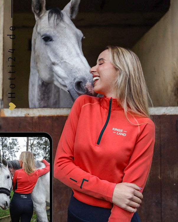 Kingsland »Damen Trainingshirt Gineva Orange, mit halbem Reißverschluss ist aus elastischem, leistungsstarkem Funktionsmaterial gefertigt Artikelnummer 2400206475-3032 kaufen bei www.Hotti24.de