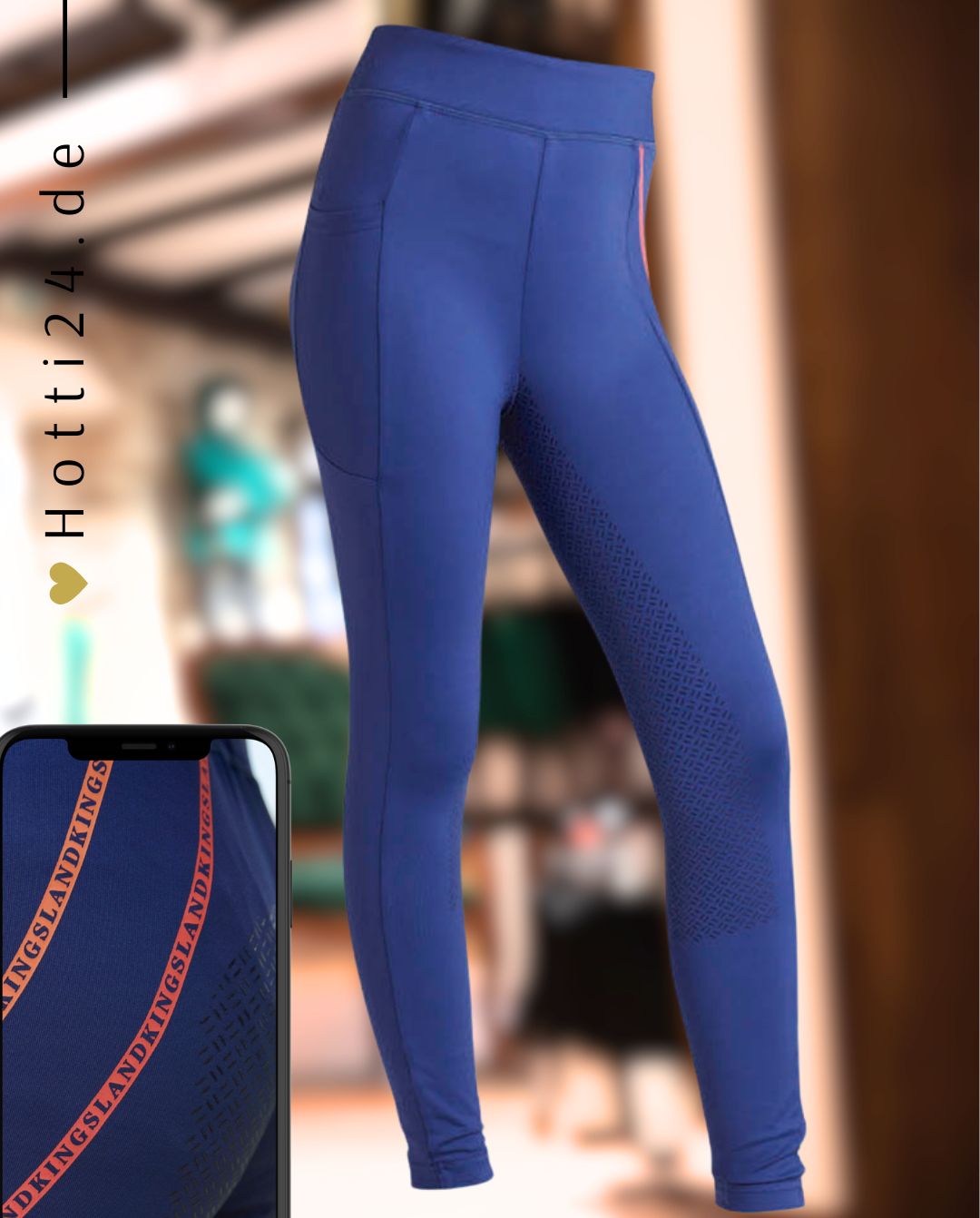 KINGSLAND »Reitleggings KLKandy FullGrip Blue