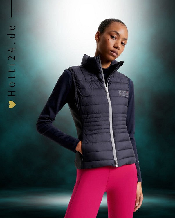 Tommy Hilfiger Equestrian® - Damen Weste Puffer Blau, vielseitig, sportlich und funktionell. Unsere neueste gepolsterte Weste Artikelnummer th08wves452-004 kaufen bei www.Hotti24.de