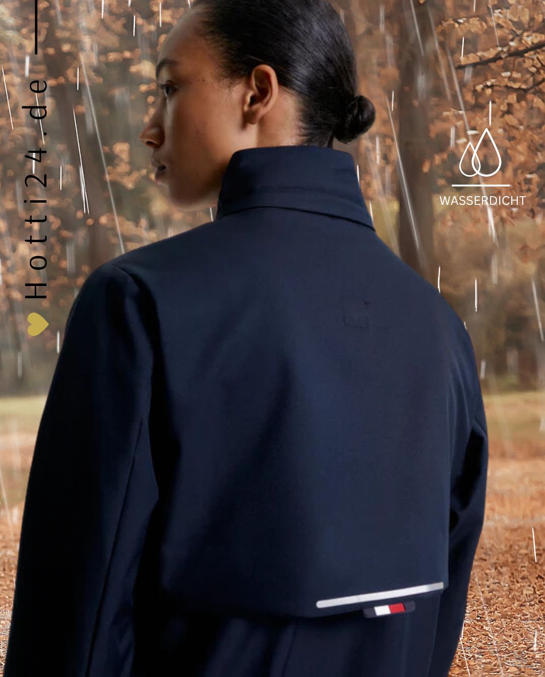 Tommy Hilfiger Equestrian® »Damen Regenjacke Barcelona Blau, ist ausgestattet mit einem wasserdichten, mit Logo bedruckten Reißverschluss und einer elastischen Kordel am Saum für einen sichereren Sitz Artikelnummer th13wjac701-004 erhältlich bei www.Hotti24.de