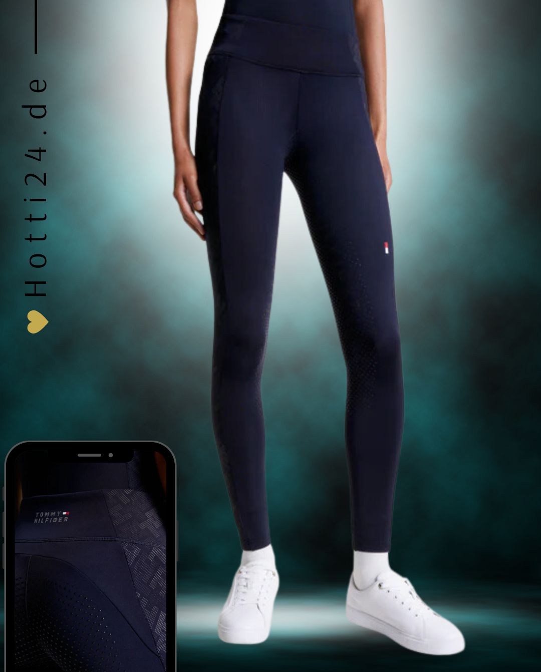 Tommy Hilfiger Equestrian »Damen Sommer Reitleggings Orlando FullGrip Blau, bietet maximale Dehnbarkeit und Komfort im und außerhalb des Sattels. Diese Leggings verfügen über eine reflektierende, mit Monogramm bedruckte Seitennaht Artikelnummer th13wfle680-004 erhältlich bei www.Hotti24.de