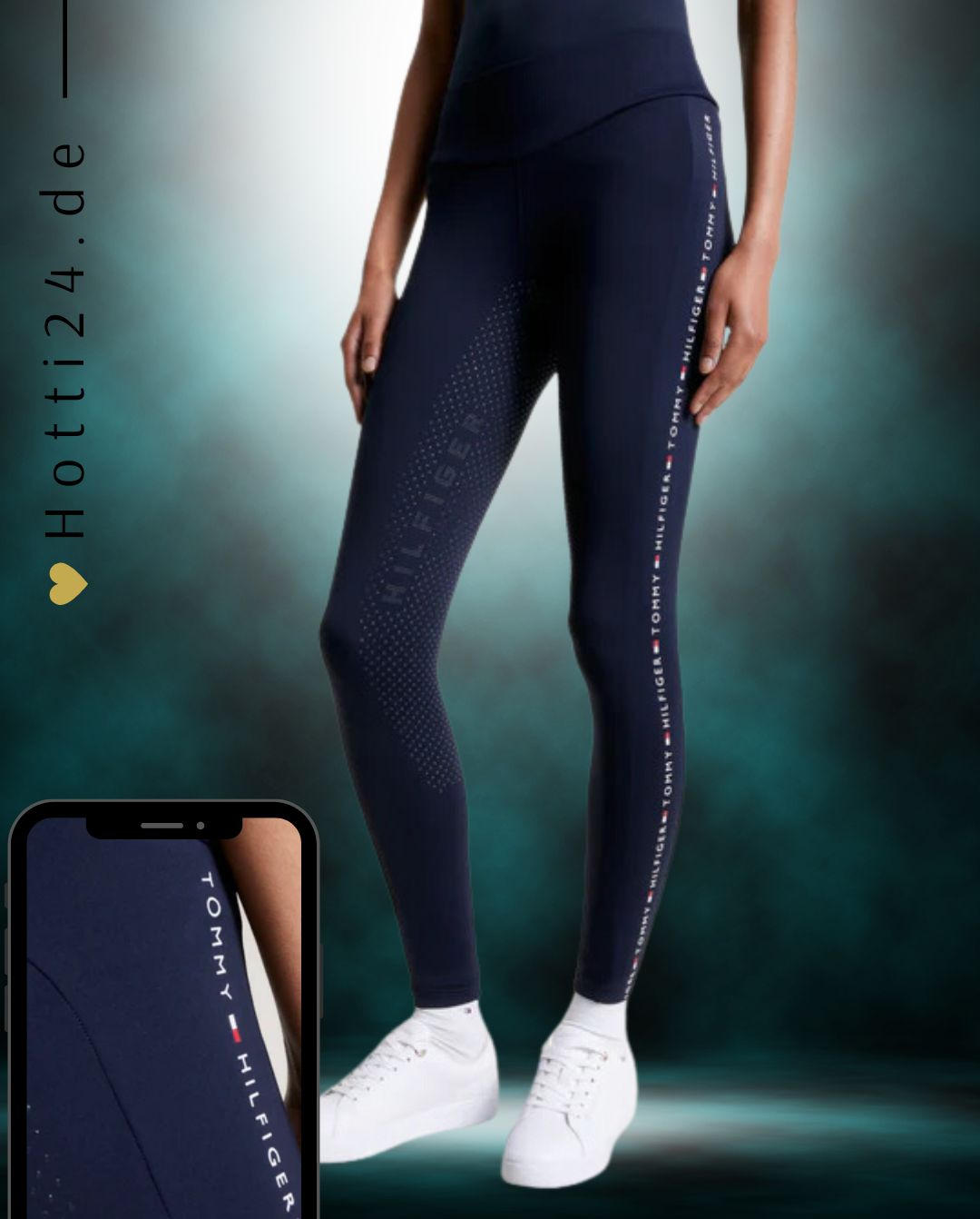 Tommy Hilfiger Equestrian® »Damen Ganzjahres Reitleggings Rome FullGrip Blau - Dark Ash, bietet maximale Dehnbarkeit und Komfort im und außerhalb des Sattels. Die Leggings ist mit einer Seitennaht mit Tommy Hilfiger RIDE Logo ausgestattet Artikelnummer th13wfle760-004 erhältlich bei www.Hotti24.de