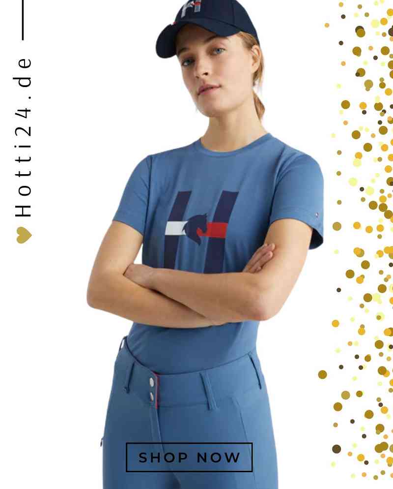 tommy hilfiger damen t-shirt blau hinten