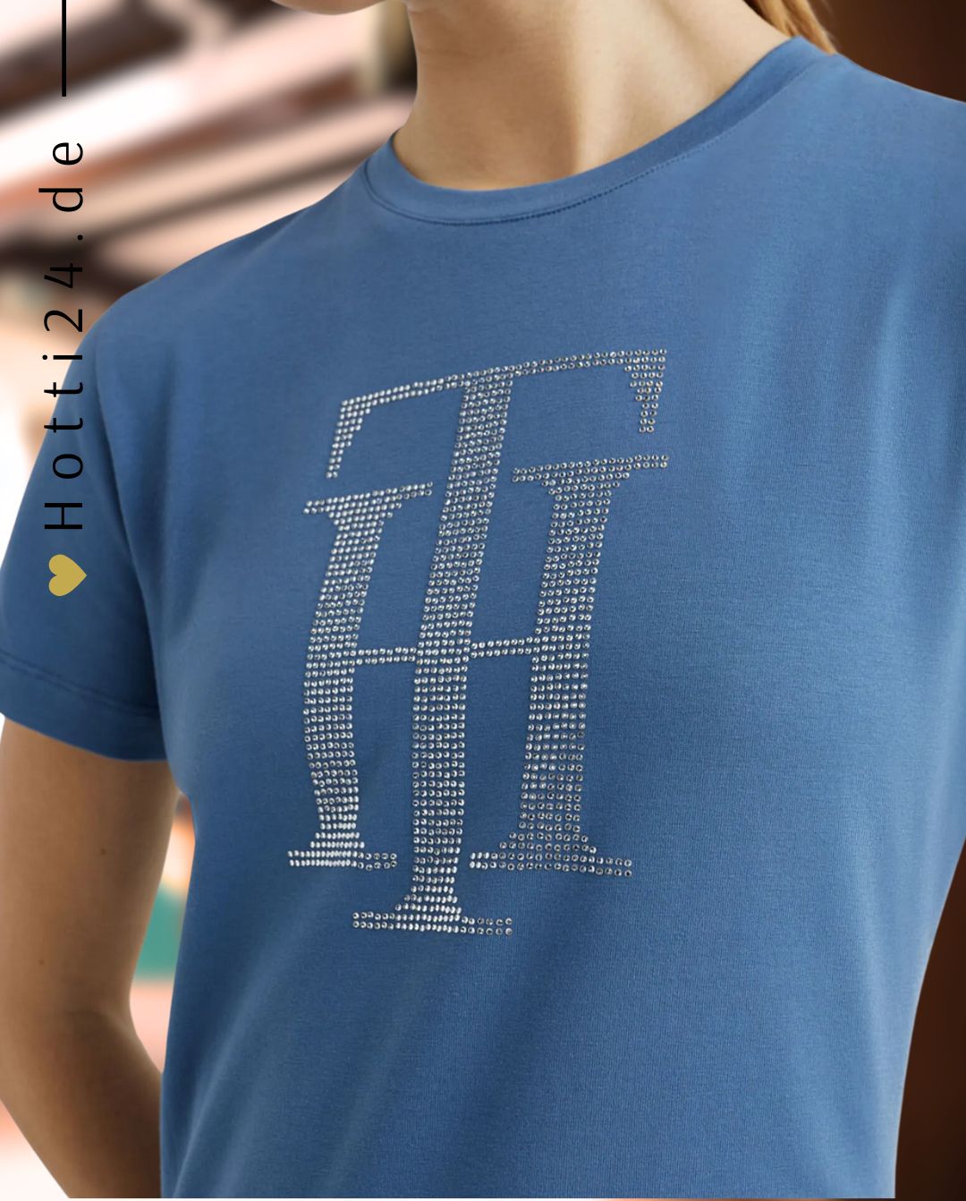 TOMMY HILFIGER »T-Shirt Strass Blue Coast