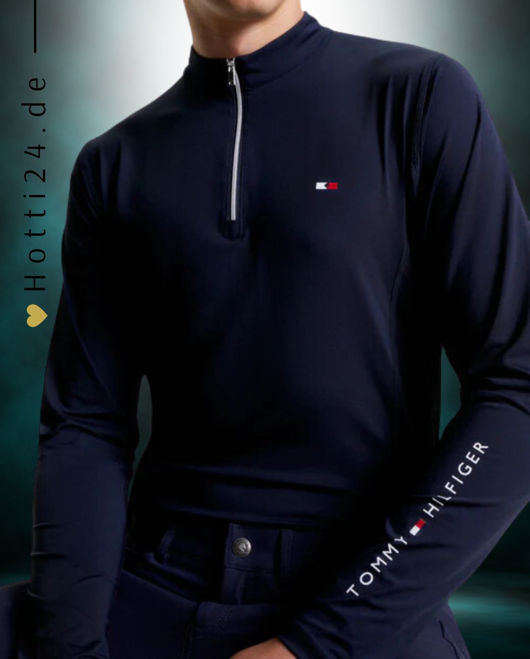 Tommy Hilfiger Equestrian® - Herren Trainingshirt Wellington Blau, langärmlige Trainingsoberteil besteht aus einem funktionellen, schnell trocknenden 4-Wege-Stretch-Material, das Sie während Ihrer Trainingseinheiten kühl und bequem hält Artikelnummer th13mlst711-004 erhältlich bei www.Hotti24.de