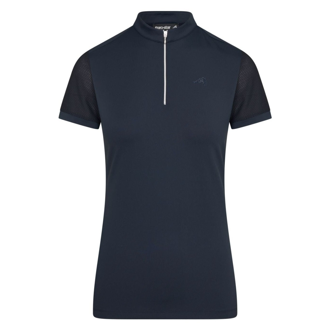 damen poloshirt valentina blau vorne euro star