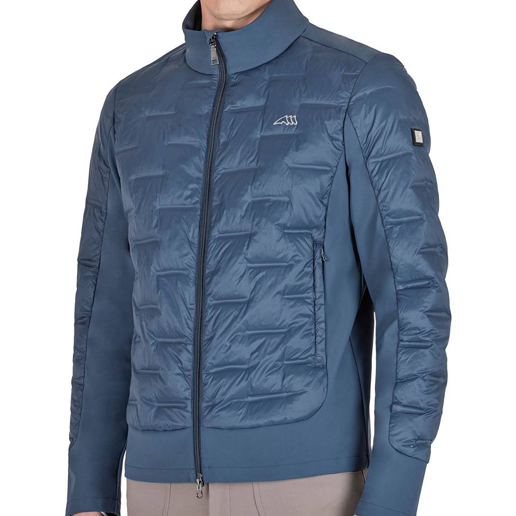 herren softshelljacke blau vorne