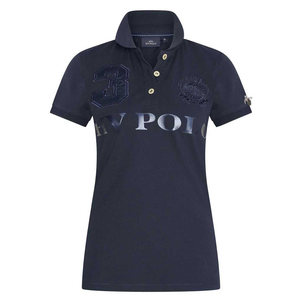 damen poloshirt blau vorne favouritas hv polo