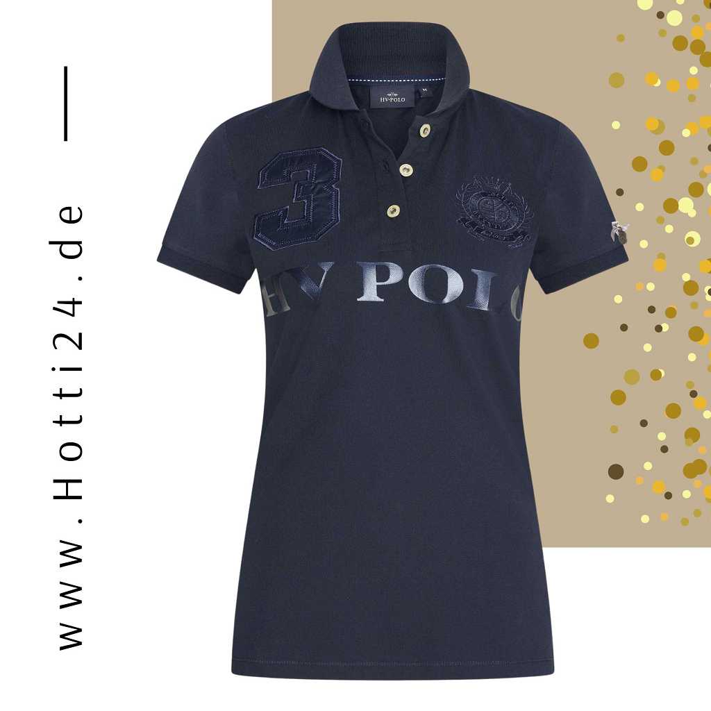 damen poloshirt blau vorne favouritas hv polo