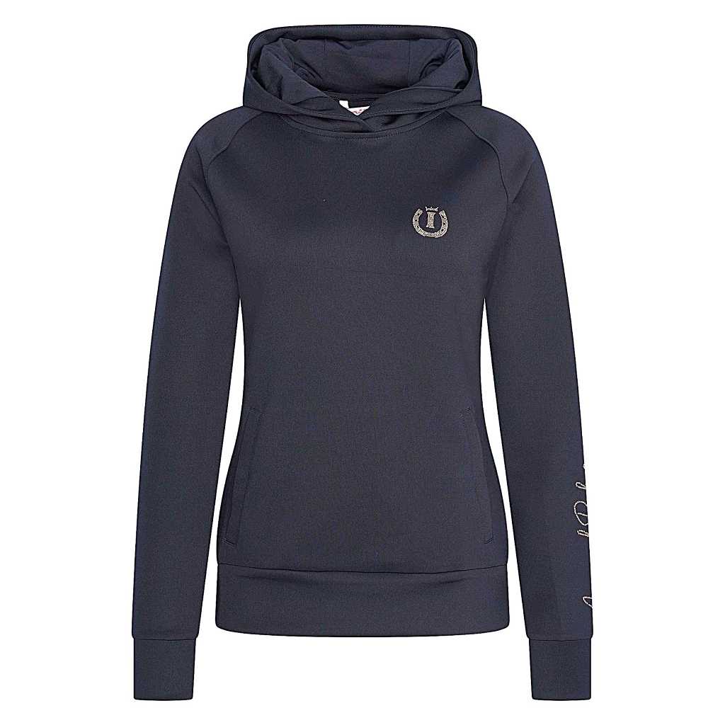 damen hoodie blau vorne sporty sparks imperial riding