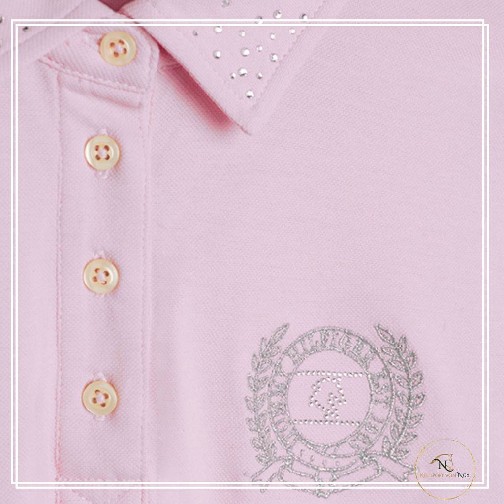 tommy hilfiger damen poloshirt strass vorne rosa detail