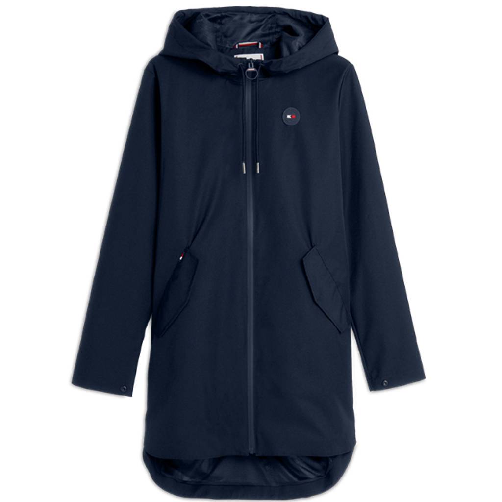 tommy hilfiger damen regenjacke blau vorne