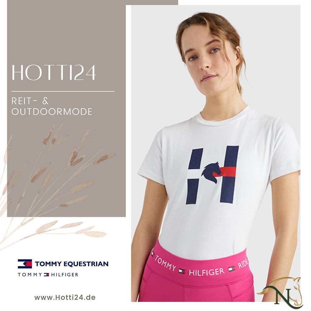 tommy hilfiger damen t-shirt weiss vorne model