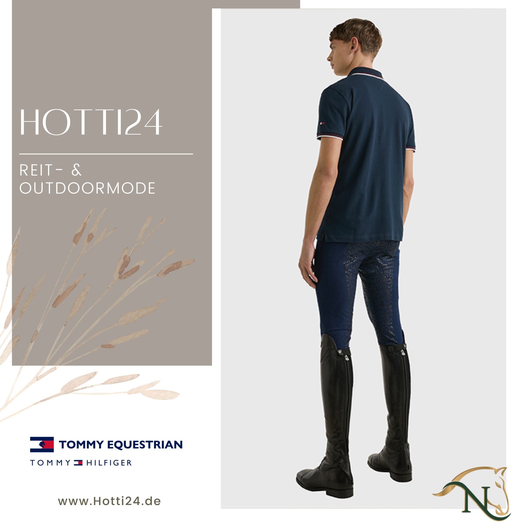 Tommy Hilfiger Equestrian® »Herren College Poloshirt Blau, mit kurzer Knopfleiste vorne, geripptem Kragen und Ärmelbündchen Artikelnummer th07mssp201-004 kaufen bei www.Hotti24.de