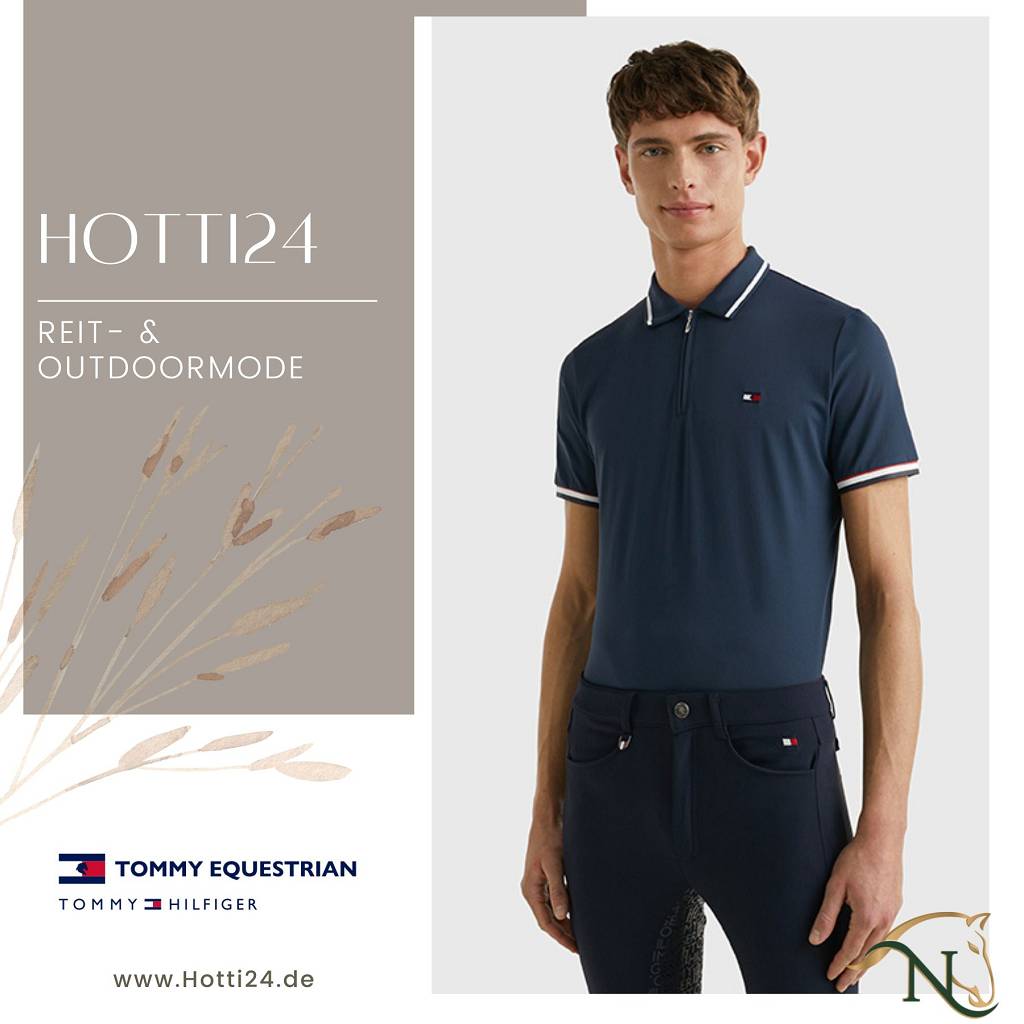 tommy hilfiger herren poloshirt performance blau model